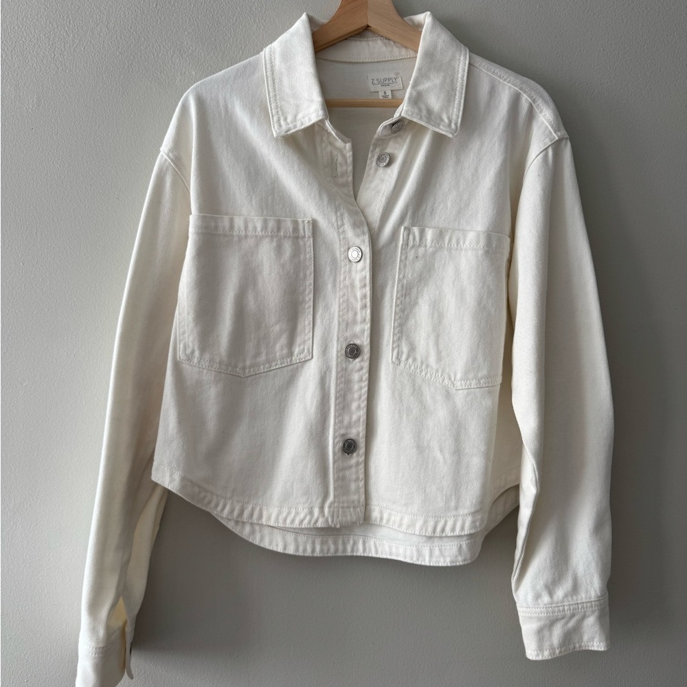 Z Supply White Denim Jacket
